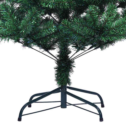 Artificial Pre-lit Christmas Tree Green 94.5" PVC and Metal