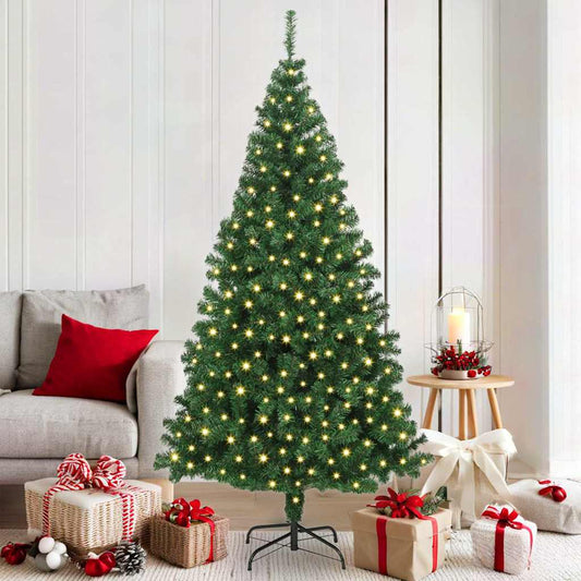 Artificial Christmas Tree Green 70.9" PVC and Steel and Plastic