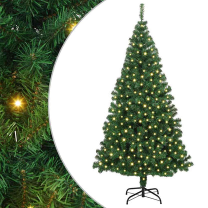 Artificial Christmas Tree Green 70.9" PVC and Steel and Plastic