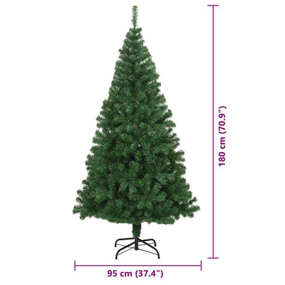 Artificial Christmas Tree Green 70.9" PVC and Steel and Plastic