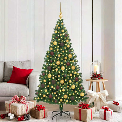 Artificial Christmas Tree Green 70.9" PVC and Steel and Plastic