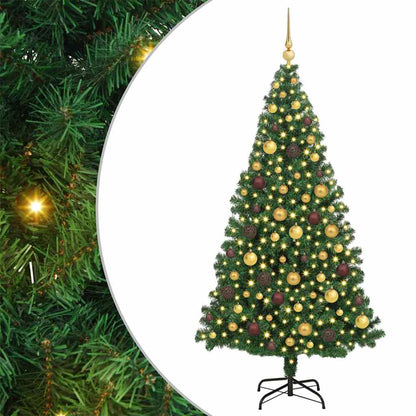 Artificial Christmas Tree Green 70.9" PVC and Steel and Plastic