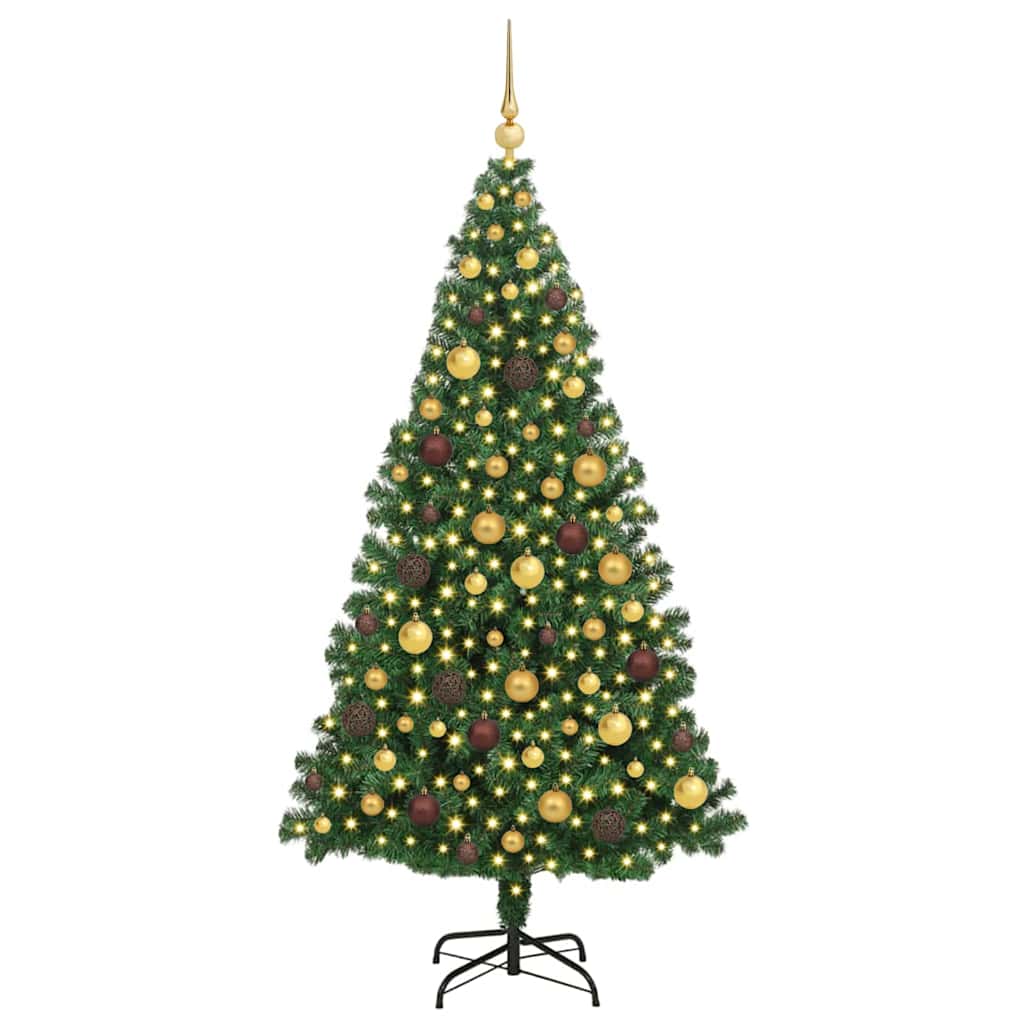 Artificial Christmas Tree Green 70.9" PVC and Steel and Plastic