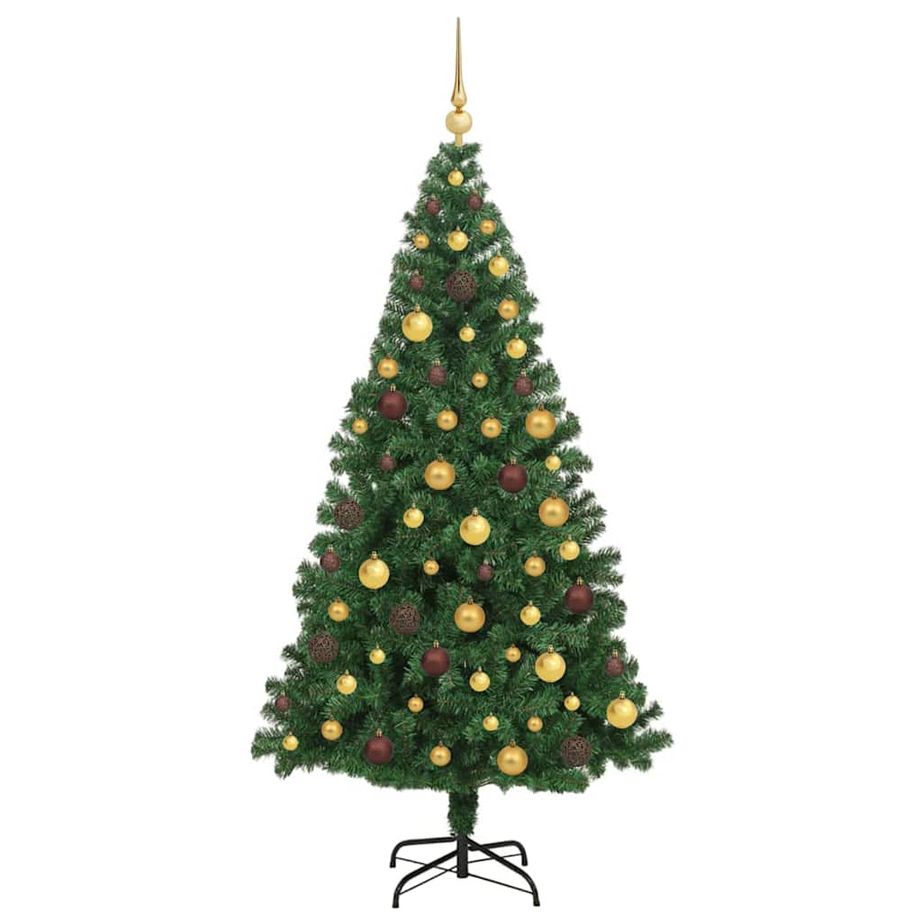 Artificial Christmas Tree Green 70.9" PVC and Steel and Plastic