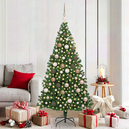 Artificial Christmas Tree Green 70.9" PVC and Steel and Plastic