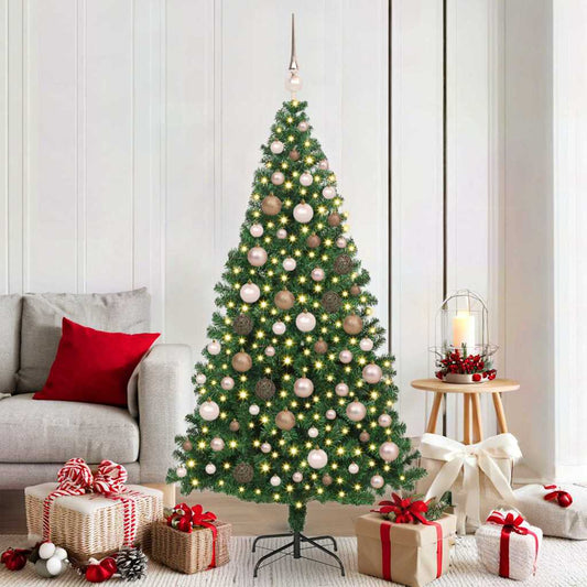 Artificial Christmas Tree Green 70.9" PVC and Steel and Plastic