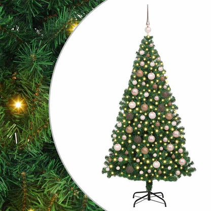 Artificial Christmas Tree Green 70.9" PVC and Steel and Plastic