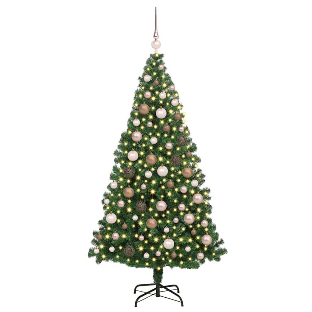 Artificial Christmas Tree Green 70.9" PVC and Steel and Plastic
