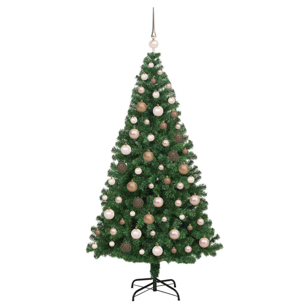 Artificial Christmas Tree Green 70.9" PVC and Steel and Plastic