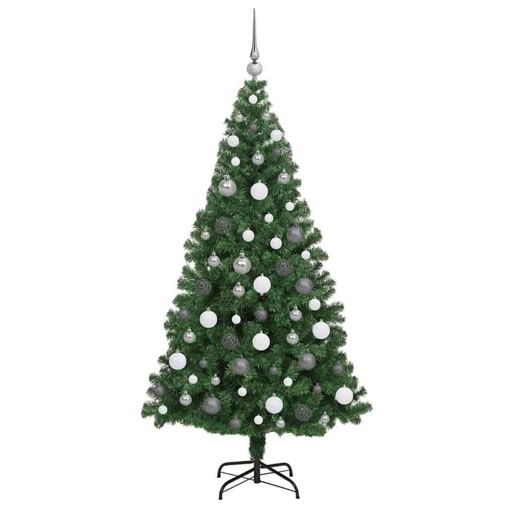 Artificial Christmas Tree Green 70.9" PVC and Steel and Plastic