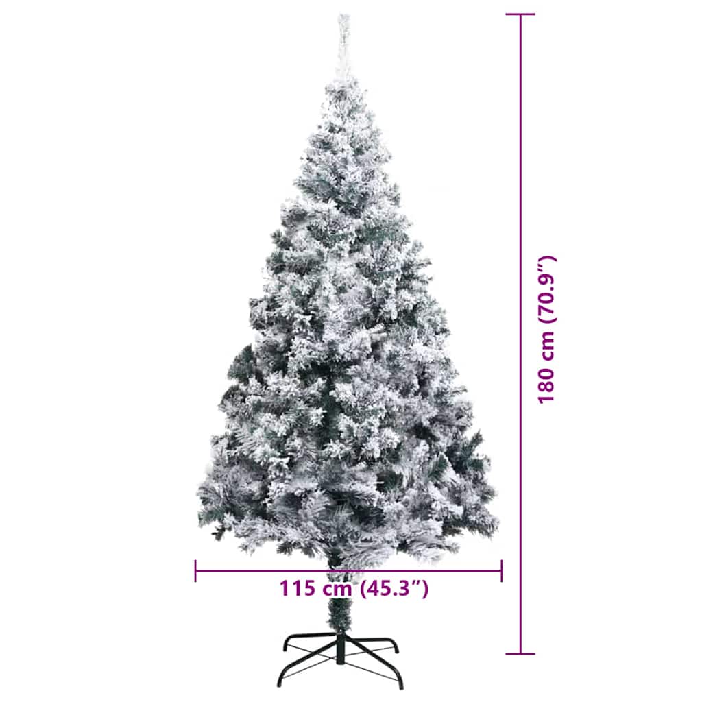Artificial Christmas Tree Green 70.9" PVC and Steel and Plastic