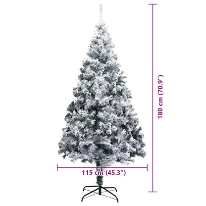 Artificial Christmas Tree Green 70.9" PVC and Steel and Plastic