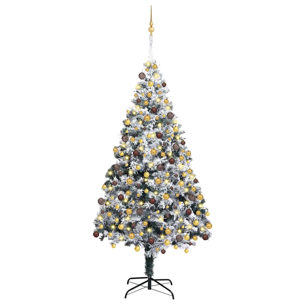 Artificial Christmas Tree Green 70.9" PVC and Steel and Plastic