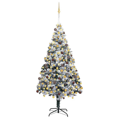 Artificial Christmas Tree Green 70.9" PVC and Steel and Plastic