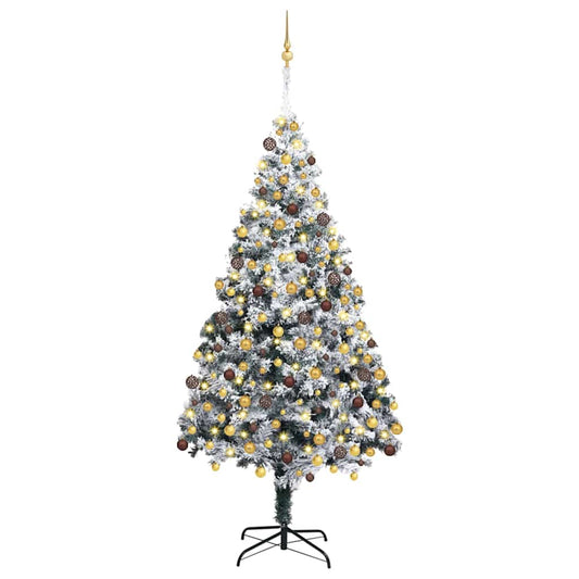 Artificial Christmas Tree Green 70.9" PVC and Steel and Plastic