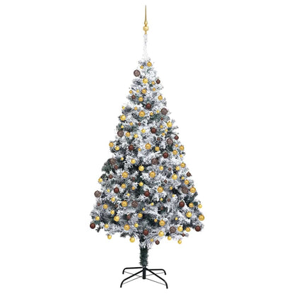 Artificial Christmas Tree Green 70.9" PVC and Steel and Plastic