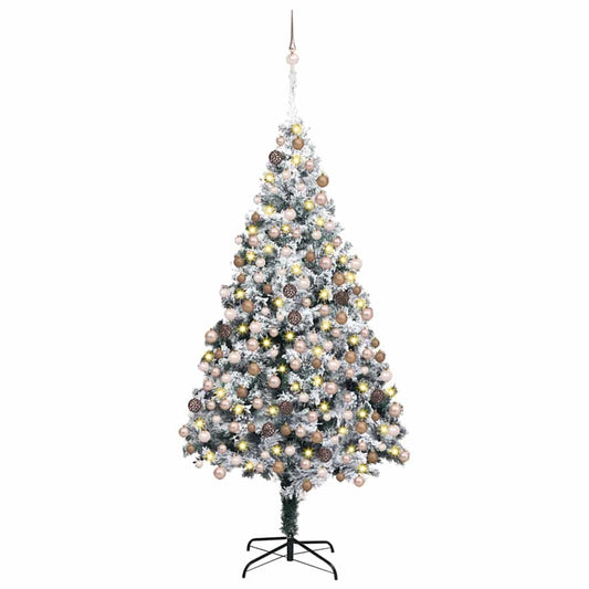 Artificial Christmas Tree Green 70.9" PVC and Steel and Plastic