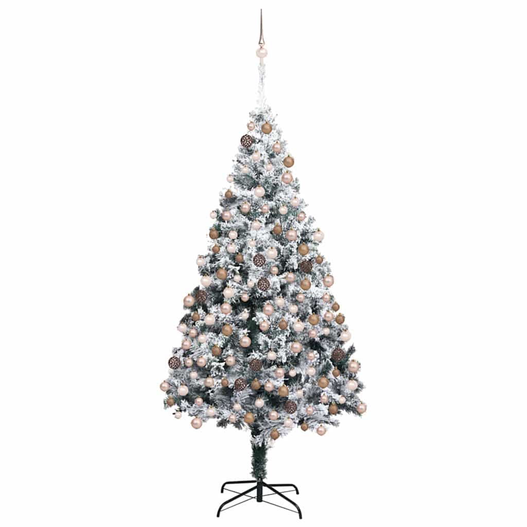 Artificial Christmas Tree Green 70.9" PVC and Steel and Plastic