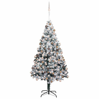 Artificial Christmas Tree Green 70.9" PVC and Steel and Plastic