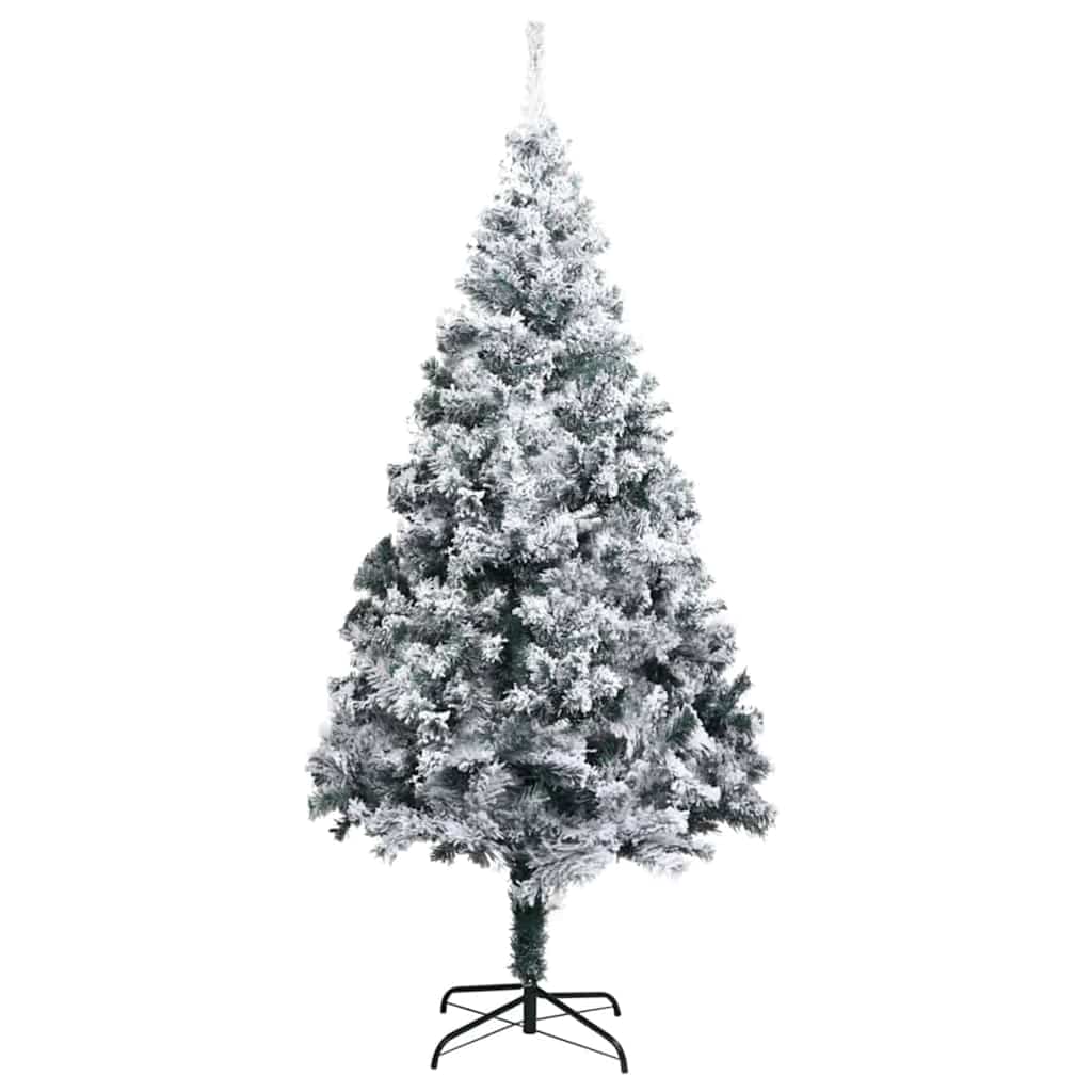 Artificial Christmas Tree White 70.9" PVC and Steel and Plastic