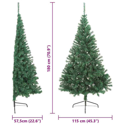 Artificial Pre-lit Christmas Tree with 300 LEDs Green 70.9" PVC