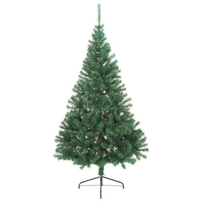 Artificial Pre-lit Christmas Tree with 300 LEDs Green 82.7" PVC