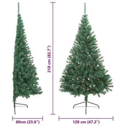 Artificial Pre-lit Christmas Tree with 300 LEDs Green 82.7" PVC