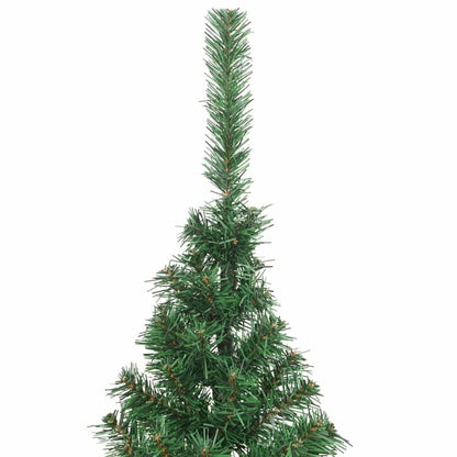 Artificial Pre-lit Christmas Tree with 300 LEDs Green 94.5" PVC