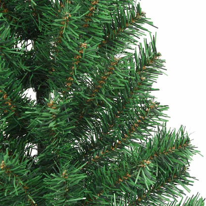Artificial Pre-lit Christmas Tree with 300 LEDs Green 94.5" PVC