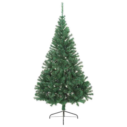 Artificial Pre-lit Christmas Tree with 300 LEDs Green 94.5" PVC