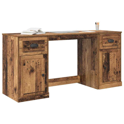 Desk with Cabinet with Drawer Old Wood 60.83 x 19.69 x 29.53 in