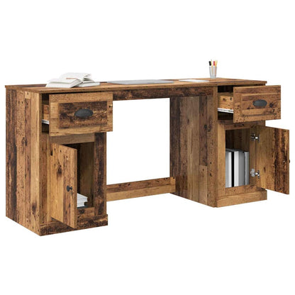 Desk with Cabinet with Drawer Old Wood 60.83 x 19.69 x 29.53 in