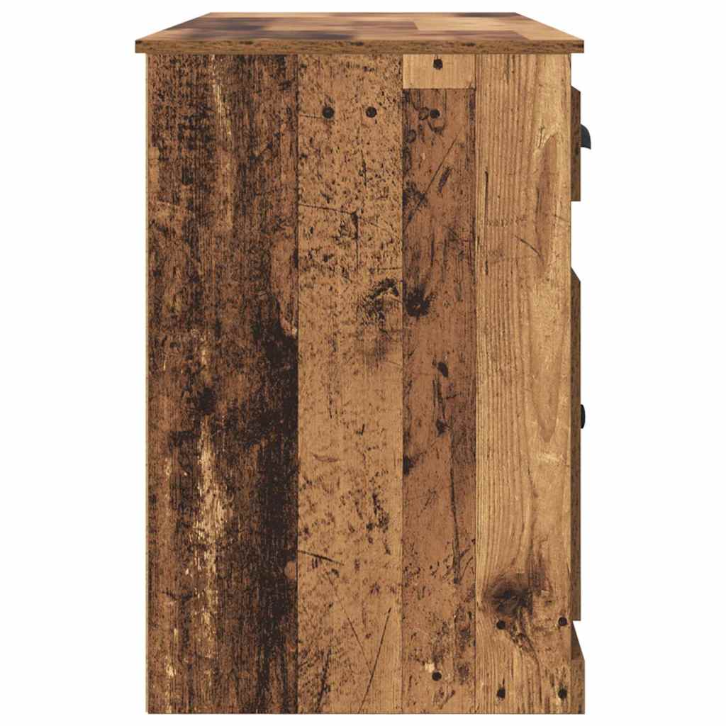 Desk with Cabinet with Drawer Old Wood 60.83 x 19.69 x 29.53 in