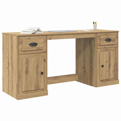 Desk with Cabinet Artisan Oak 60.83 x 19.69 x 29.53 in