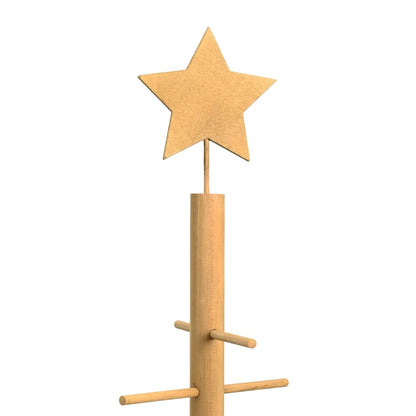 Wooden Christmas Tree with Stand Brown 29.5" bamboo