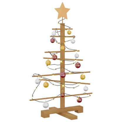 Wooden Christmas Tree with Stand Brown 29.5" bamboo