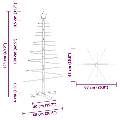 Wooden Christmas Tree with Stand Brown 49.2" bamboo