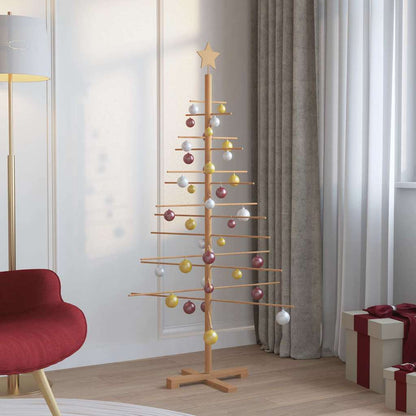 Wooden Christmas Tree with Stand Brown 59.1" bamboo