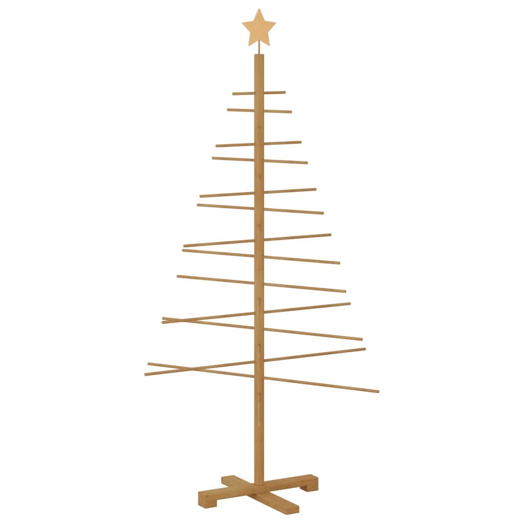Wooden Christmas Tree with Stand Brown 59.1" bamboo