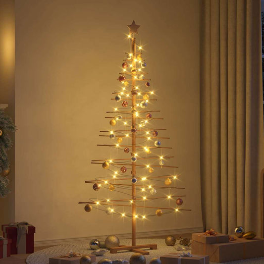 Wooden Christmas Tree with Stand Brown 70.9" bamboo