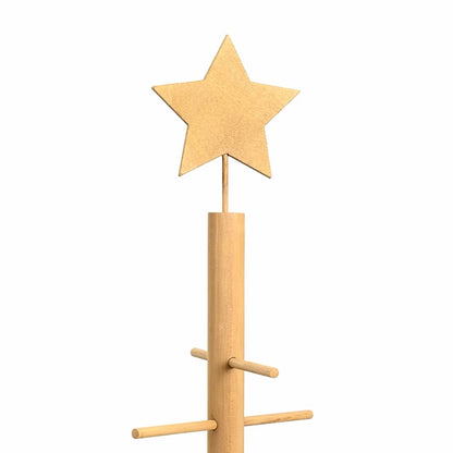 Wooden Christmas Tree with Stand Brown 82.7" bamboo