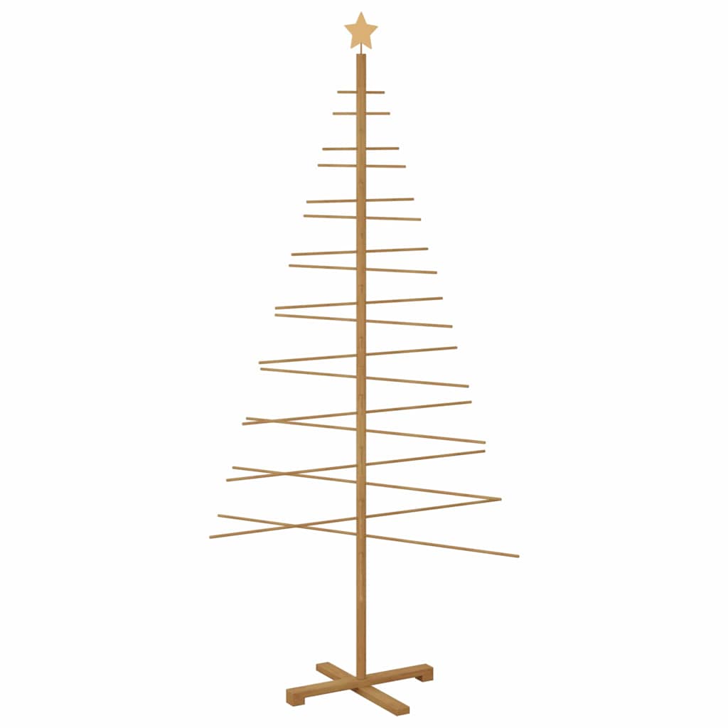 Wooden Christmas Tree with Stand Brown 82.7" bamboo