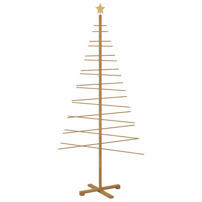 Wooden Christmas Tree with Stand Brown 82.7" bamboo