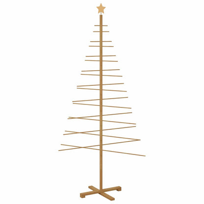 Wooden Christmas Tree with Stand Brown 82.7" bamboo