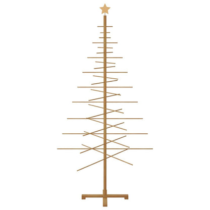 Wooden Christmas Tree with Stand Brown 82.7" bamboo