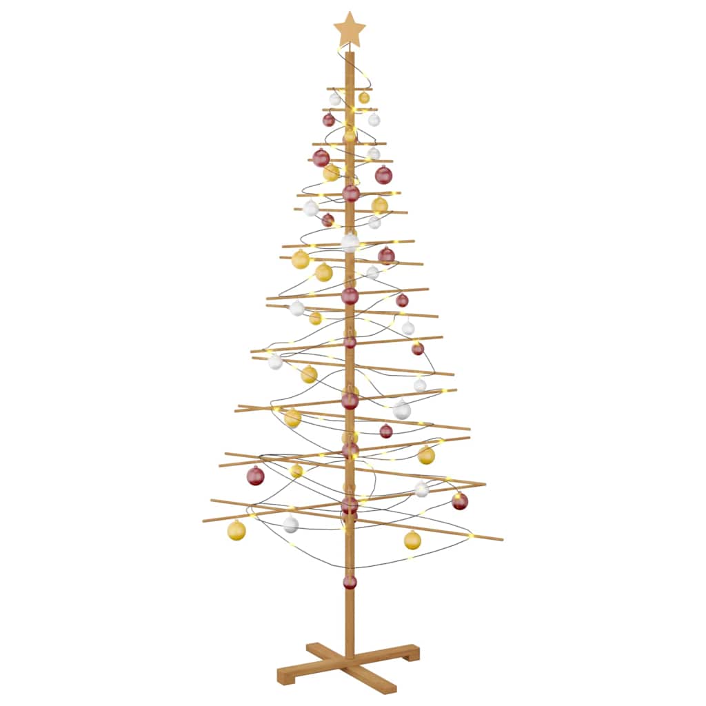 Wooden Christmas Tree with Stand Brown 82.7" bamboo
