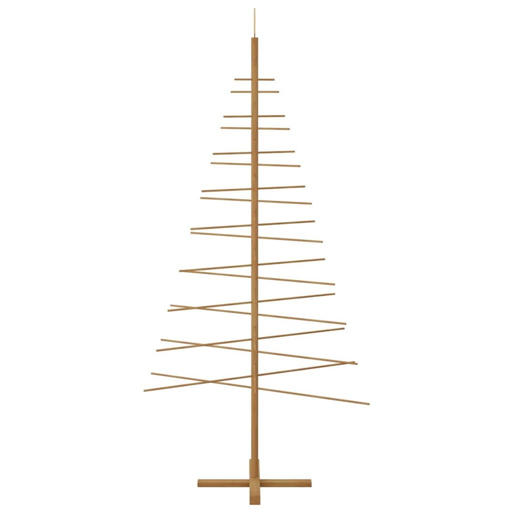 Wooden Christmas Tree with Stand Brown 82.7" bamboo