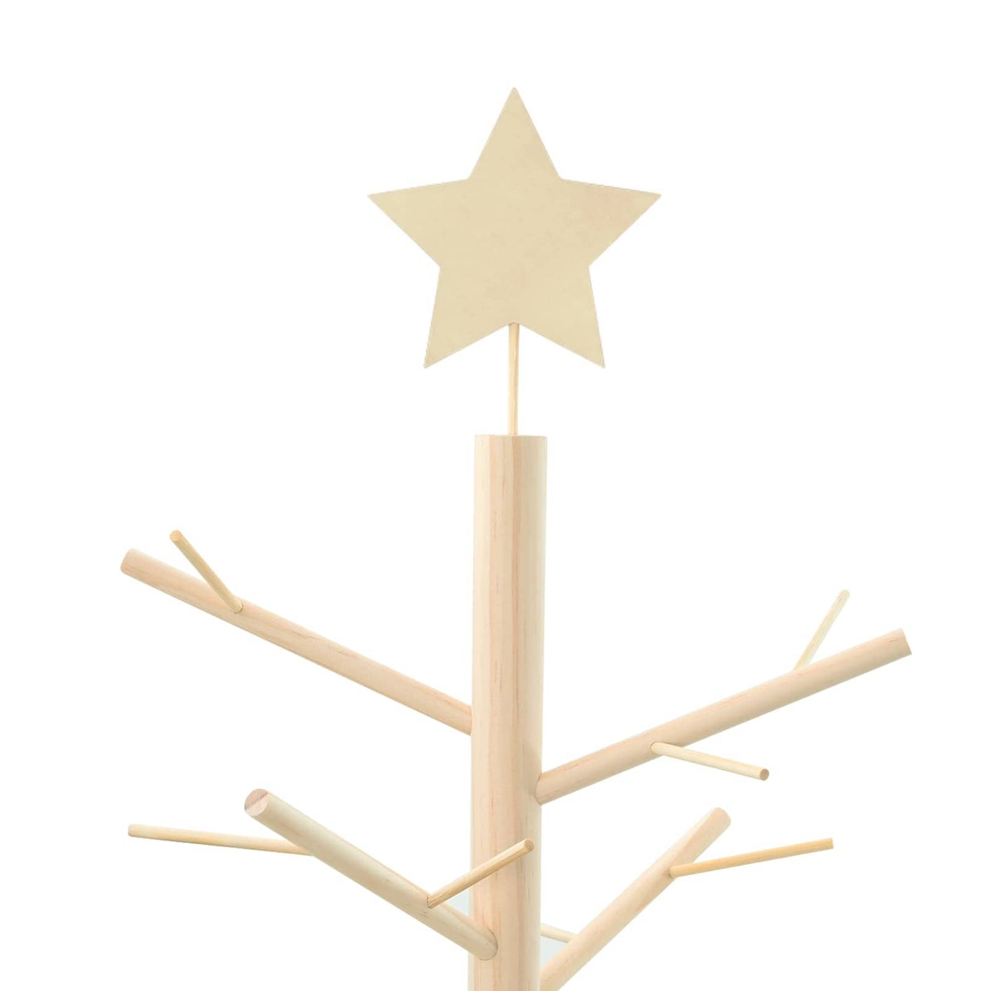 Wooden Christmas Tree with Stand Natural 29.5" Solid pine wood