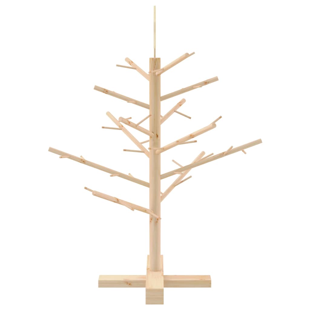 Wooden Christmas Tree with Stand Natural 29.5" Solid pine wood