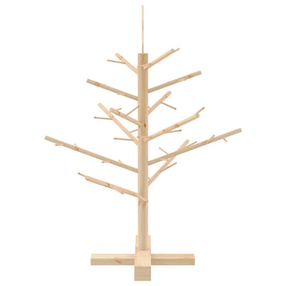 Wooden Christmas Tree with Stand Natural 29.5" Solid pine wood